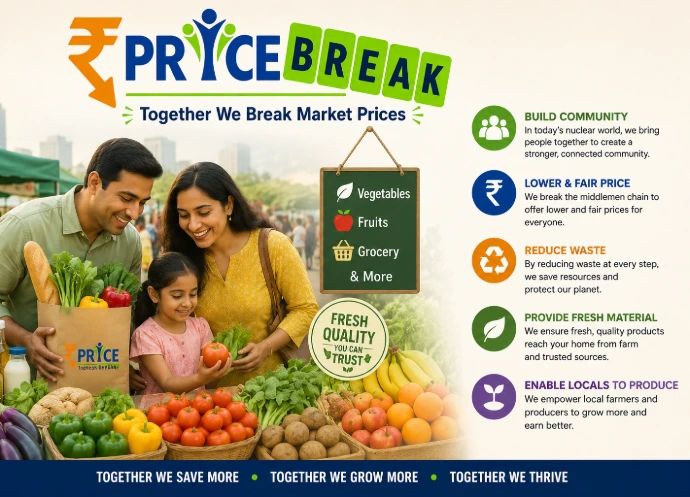 Community members buying goods at a discounted price